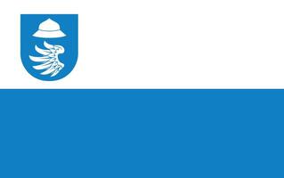 The of a Flag of the Klobutsky district. vector