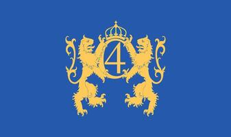 The of a Kristianstad flag vector