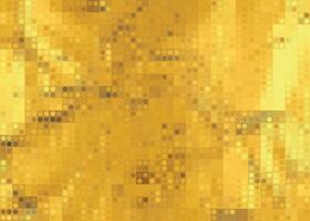 A gold and yellow background with a lot of small squares and circles vector