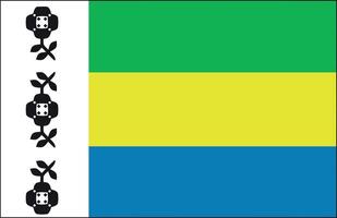 Flag of Khmelnytskiy Raion in Khmelnytsky Oblast. vector