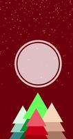 Various color group of christmas tree with red background for greeting, copy space, seasonal festival video