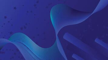 Abstract Wavy Lines with Starry Background vector