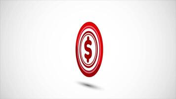 Dollar icon design, Money icon sign symbol animation, Button Design video