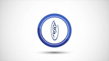 Dollar icon design, Money icon sign symbol animation, Button Design video