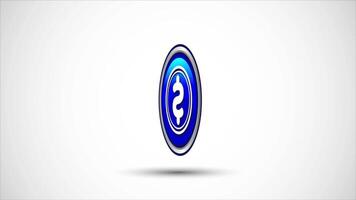 Dollar icon design, Money icon sign symbol animation, Button Design video
