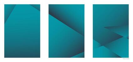 Set of Modern Blue Gradient Background Illustration vector