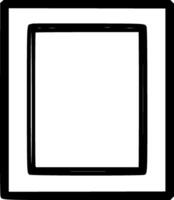 A square frame with a black border on a white background vector