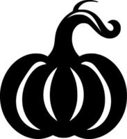A black and white pumpkin silhouette on a white background vector