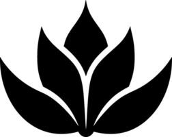 A black and white illustration of a flower vector