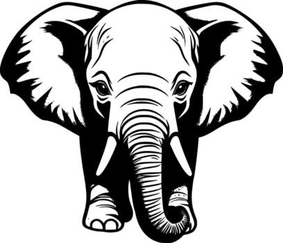 An elephant is standing in front of a white background vector