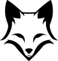 Fox head silhouette on a white background vector