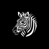 Zebra head on a black background vector