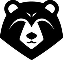 A black bear head with a white background vector