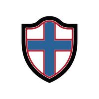 shield with cross icon design vector