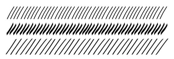 Slash line doodle border, diagonal lines. Divider strip Tilt strip geometric abstract border. Diagonal grid. Geometric dashed tape vector