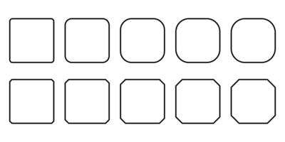 simple square arrow collection vector