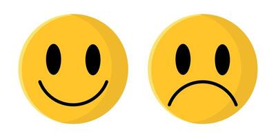 sad and happy expression emotes vector