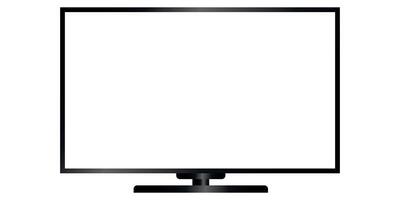 modern led tv with blank screen vector