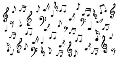 musical note pattern background vector