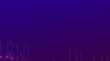 Blue particles represent AI-driven data movement on advanced circuit board during continuous processing cycle video