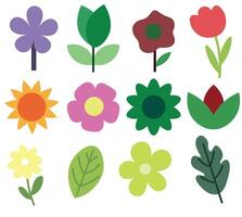 colorful and simple flower vector
