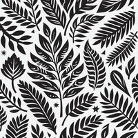 Dynamic Tropical Leaves Silhouettes for Unique Patterns and Backgrounds vector