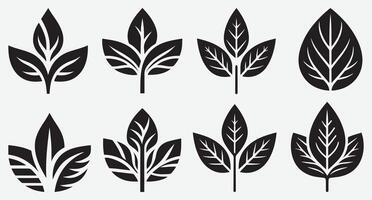Capitative Leaves Icon Line Art for Creative Design Elements vector