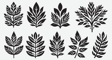 Stylish Tropical Leaves Line Art for Unique Background and Decor Ideas vector