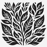 Leaves Line Art Perfect for Bold and Artistic Backgrounds vector