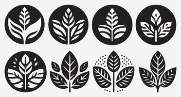 Creative Leaves Logo Clip Art for Fresh and Dynamic Design Elements vector