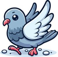 Bird with image of pigeon holding branch with green leaves in front of world map vector