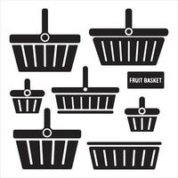 Simple illustration of an empty picnic basket for a icon set outdoor dining projects vector
