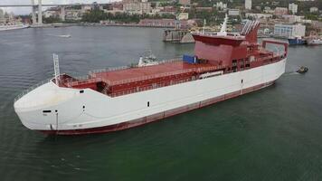 The tugs are mooring the ferry Vasily Oshchepkov video