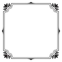 Border frame line decoration art simple line corner calligraphic vector