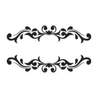 decorative frame place for text. Floral black border. vector