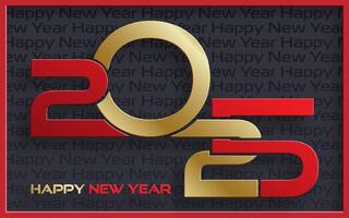 Happy New Year 2025, festive pattern on color background vector