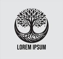 Tree of life logo design vector