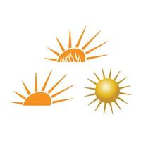 Sun icon set vector