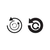 Two arrows pointing in different directions, one pointing to the left and one pointing to the right vector