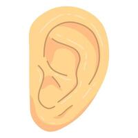Simple illustration of a human nose. The design is minimalist with soft colors, mainly peach shades and a small brown accent for the nostrils vector
