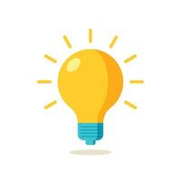 Light bulb icon in flat style. Lamp illustration on isolated background. Energy and idea sign business concept. vector