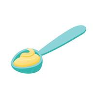 Spoon icon in flat style. Teaspoon illustration on isolated background. Tablespoon sign business concept. vector
