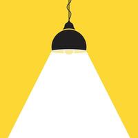 Lamp spotlight icon in flat style. Spotlight illustration on isolated background. Light bulb sign business concept. vector