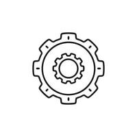 Black settings icon styled design vector