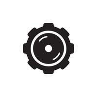 Settings icon shown in black design vector