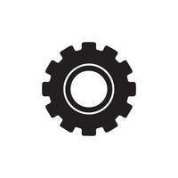Design of a black settings icon concept vector