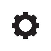 The design of a black settings icon vector