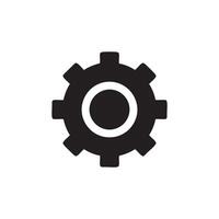 Settings icon depicted in black design vector