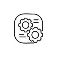 The black icon with settings design vector
