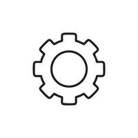 Black design style for a settings icon vector